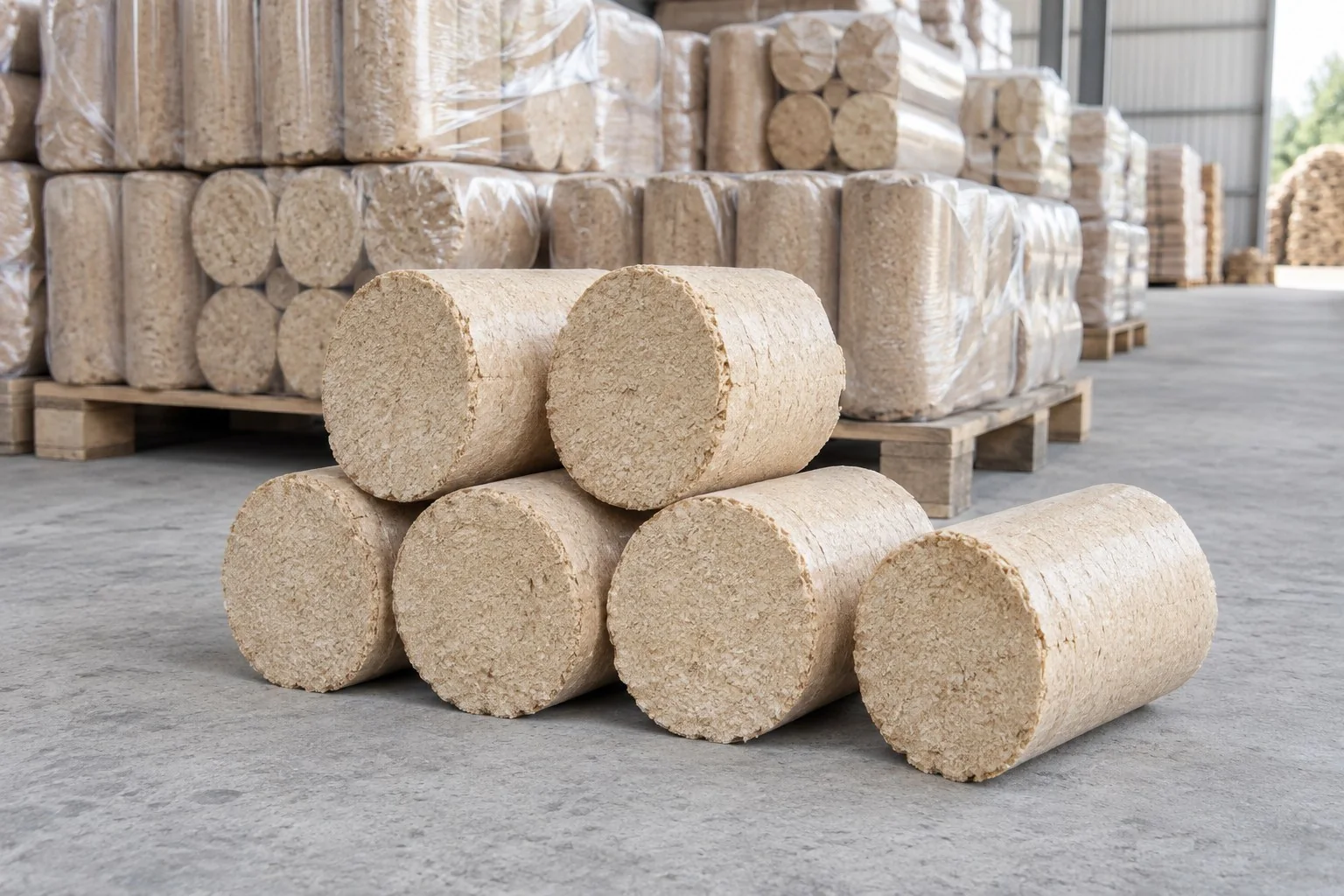 Briquettes rondes de hêtre — 960 kg